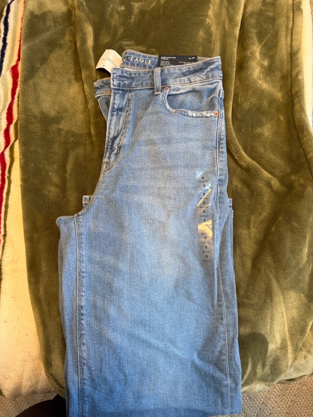 American Eagle Outfitters Light Blue baggy wide leg- Women's
